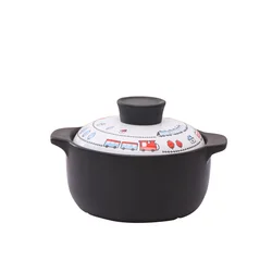 Black Pot Sets Kitchen Pots Japanese Style Ceramic Soup & Stock Pots for restaurant hotel