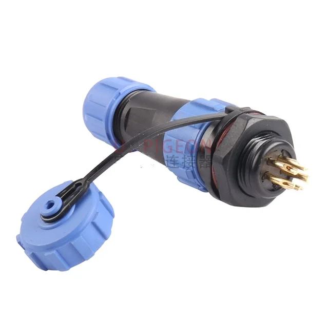 Yuge IP68 waterproof aviation plug and socket connector TECONICS TS13-5P SP13-5 core 5-hole pin