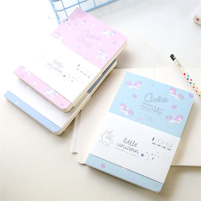 Творческий мультфильм Единорог тетрадь девушка канцелярские подарки тетрадь школьников канцелярские