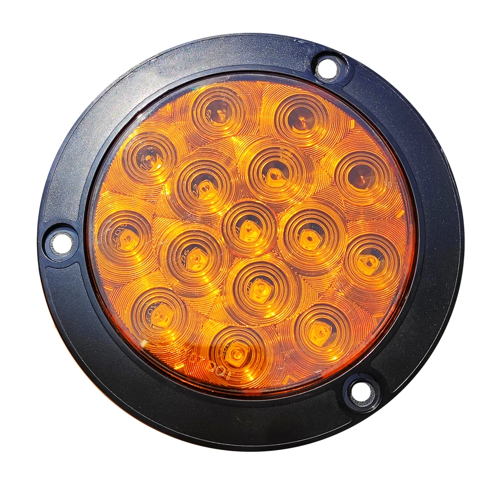 12v Led Truck stop turn tail lamp for Heavy Truck Modified Vehicle Trailer with flange ring