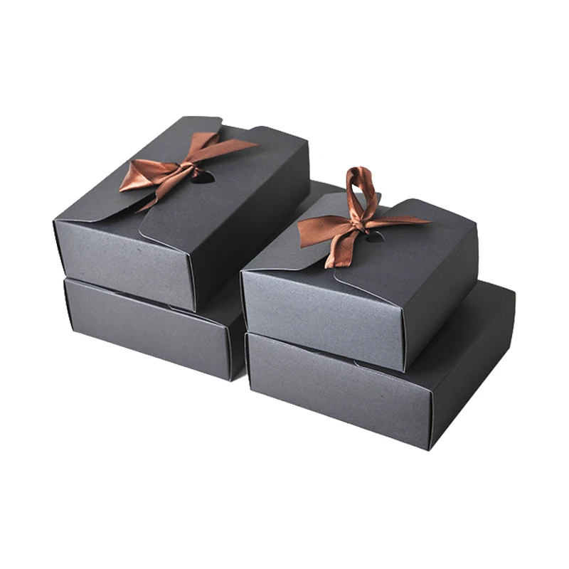 Лидер продаж, Подарочная коробка с логотипом на заказ, Рождественская Подарочная коробка, коробка из крафт-бумаги