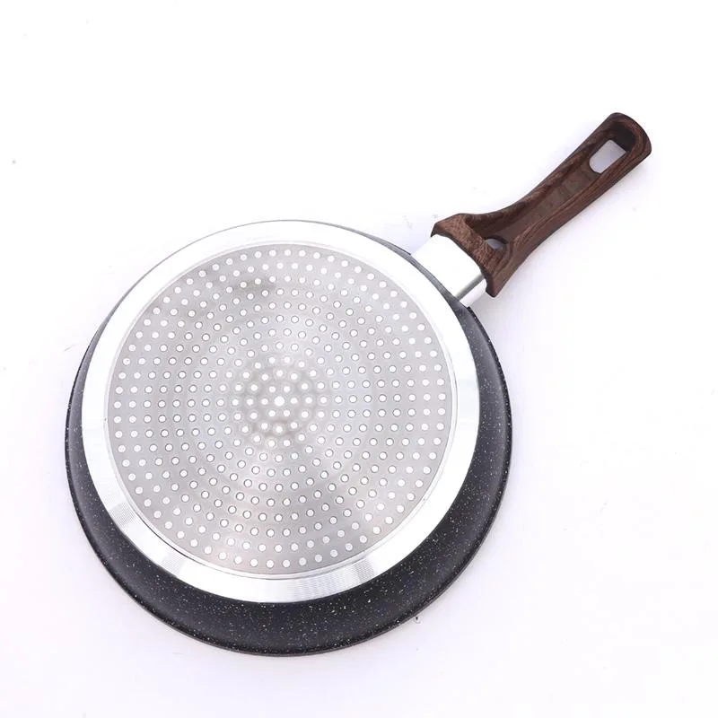 Hot Sale Cook Ware  Nonstick Frying Pan with Glass Cover Cookware Maifan Stone Pot