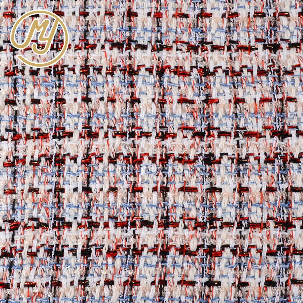 New fashion 400gsm 100 polyester woven tartan tweed fabric for suit coat