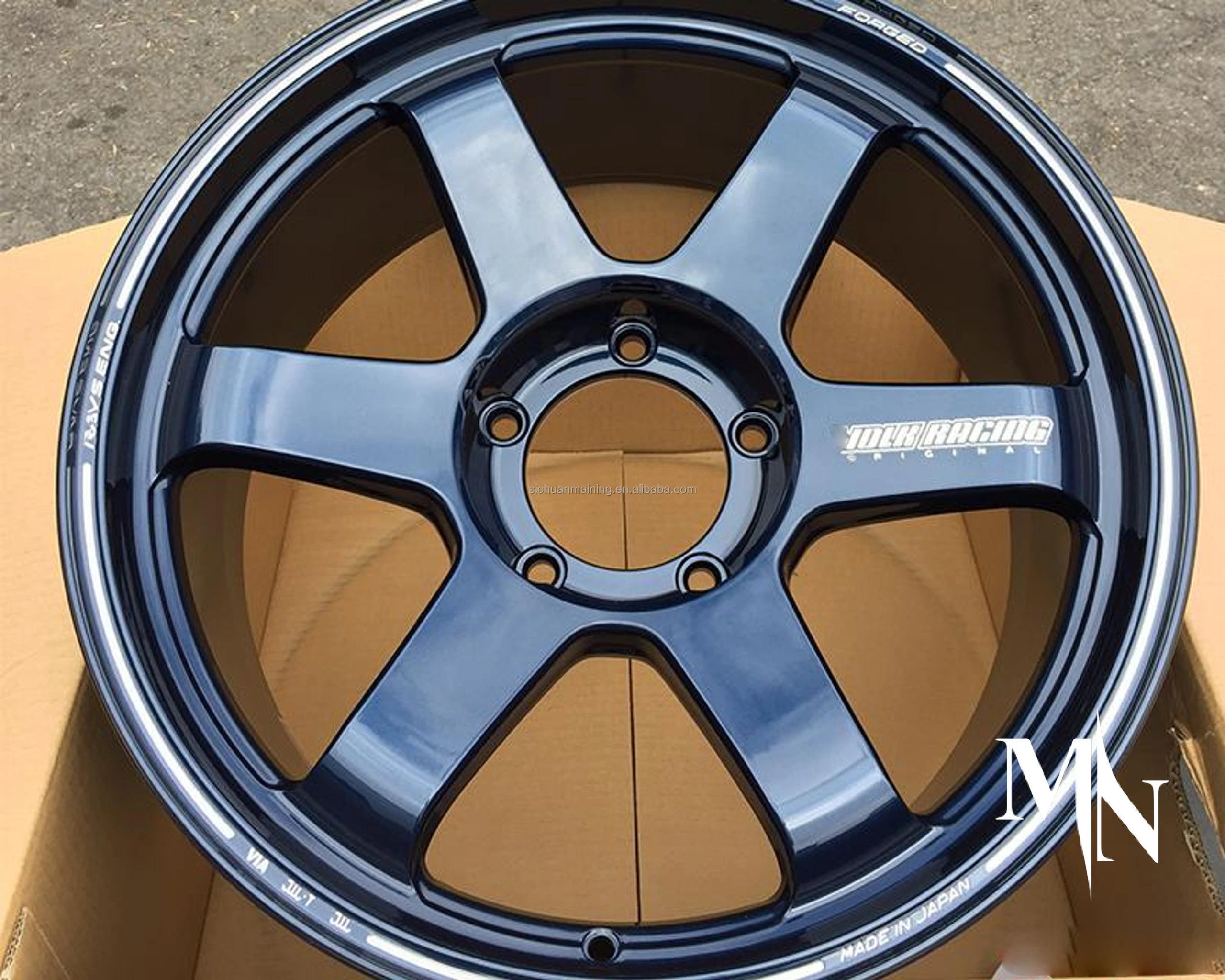 5x100 5x112 5x114.3  Mag Blue Forged Sport Rim TE37 Saga 15 16 17 18 19 20 Inch Forged Car Rims Wheels