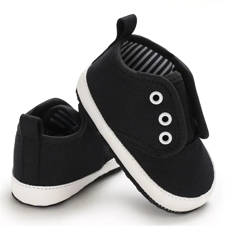 Wholesale canvas casual sport sneakers boy and girl soft sole toddler shoes