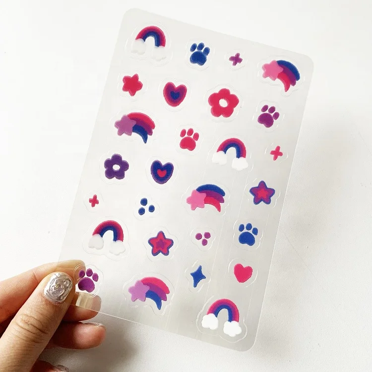 Custom Transparent Foil Sticker Sheets Custom Print Deco Sticker Sheets