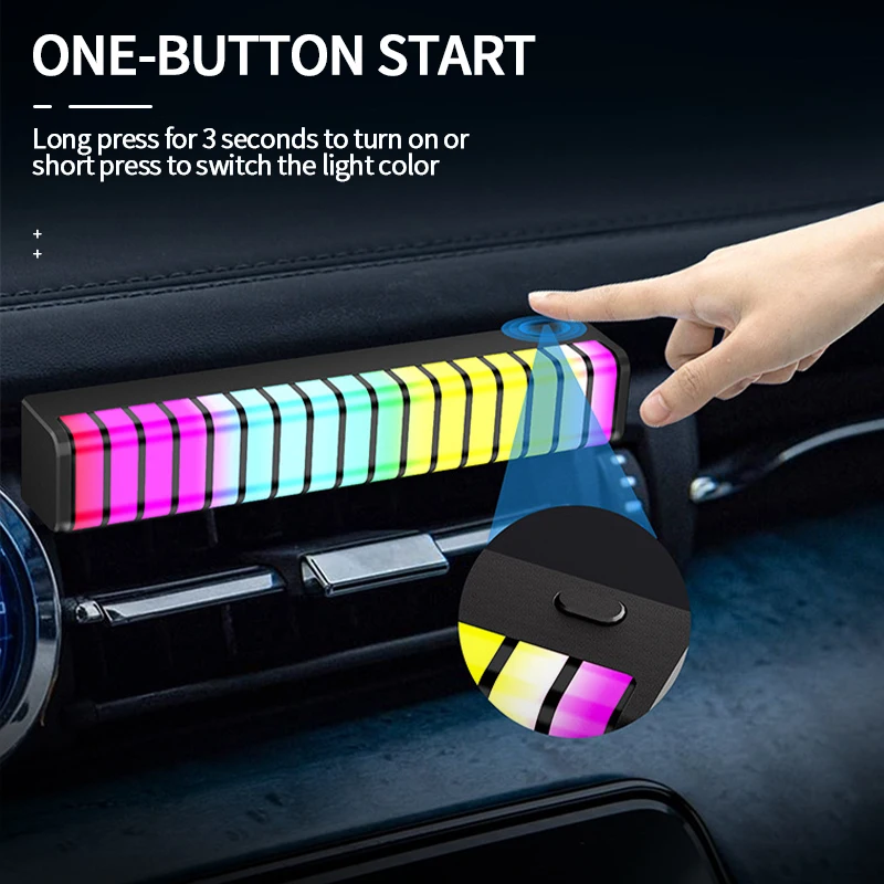 New Arrival Sound Control Interior Accessories Auto Air Freshener With LED Car LED Atmosphere Light Aromatherapy