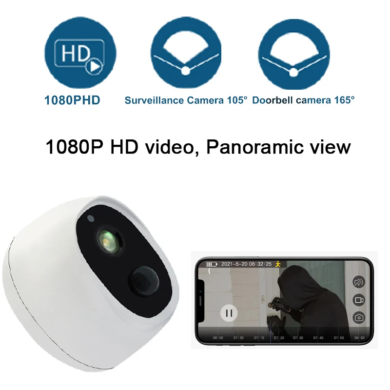High Quality Low Power HD 1080P Small Size Camera kit Outdoor Wireless Wifi Night Vision CCTV Home Surveillance Camera System