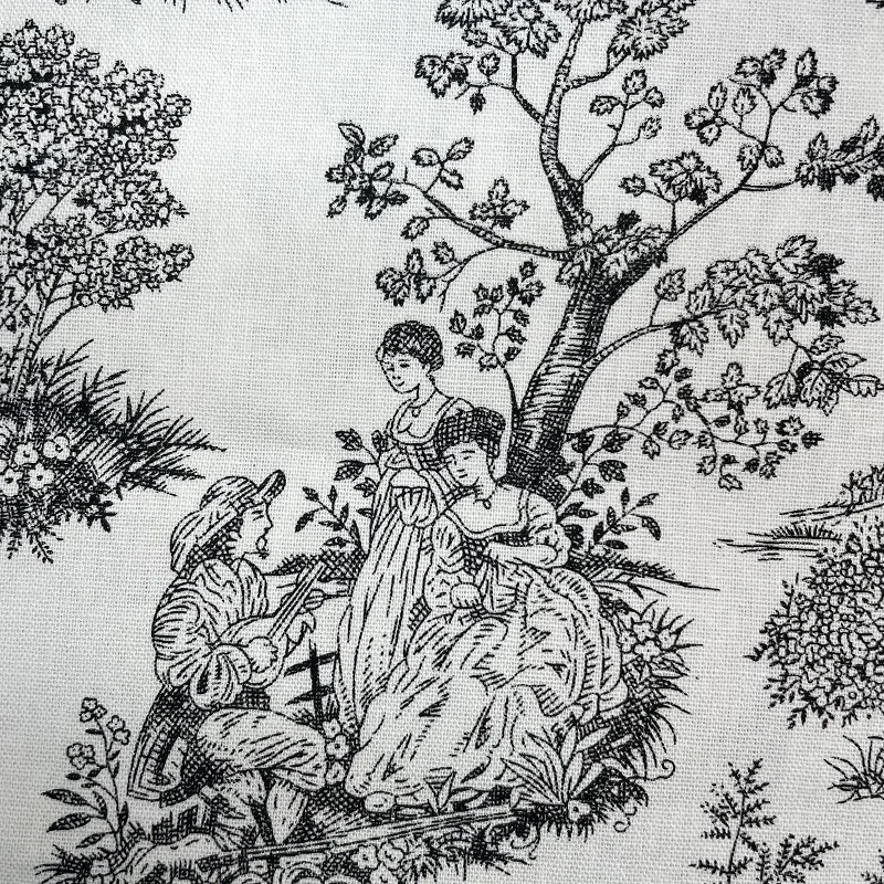 100% Cotton Reactive Printed Illustration Design Homespun Fabric for Garment and Home Textile