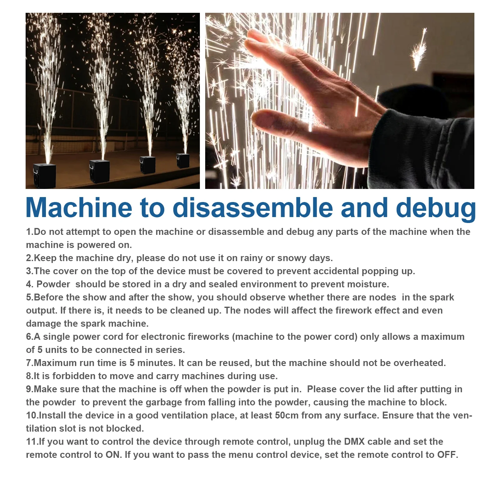 Сценическое оборудование для холодной свечи аппарат спецэффектов с беспроводным пультом дистанционного управления умное сценическое