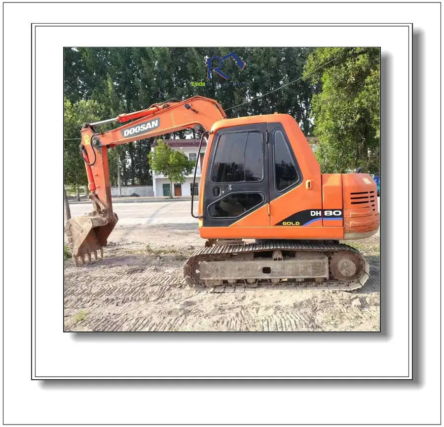 Free shipping 8ton mini excavator used original Doosan DH80gold Hydraulic crawler Secondhand backhoe digger Doosan DH80