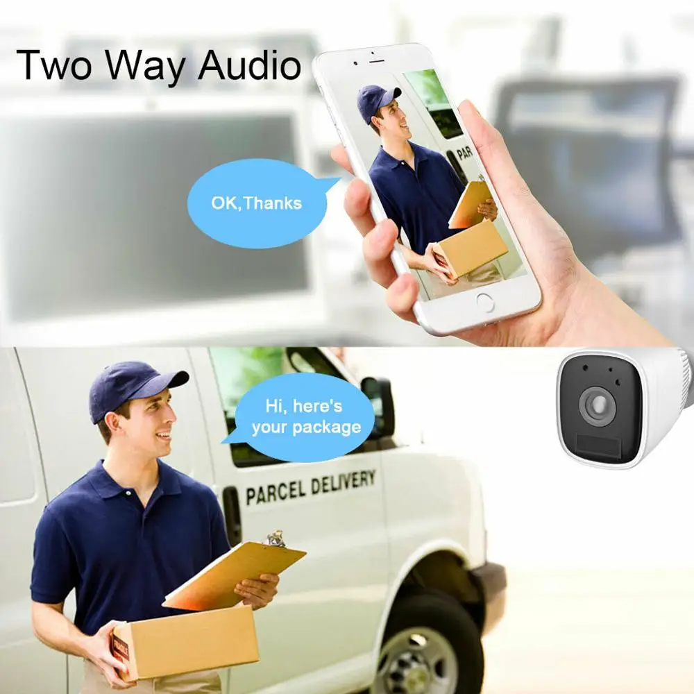 2021 Latest Full Power 2.4G 1080P Outdoor Wifi Battery Camera With LED Night Vision