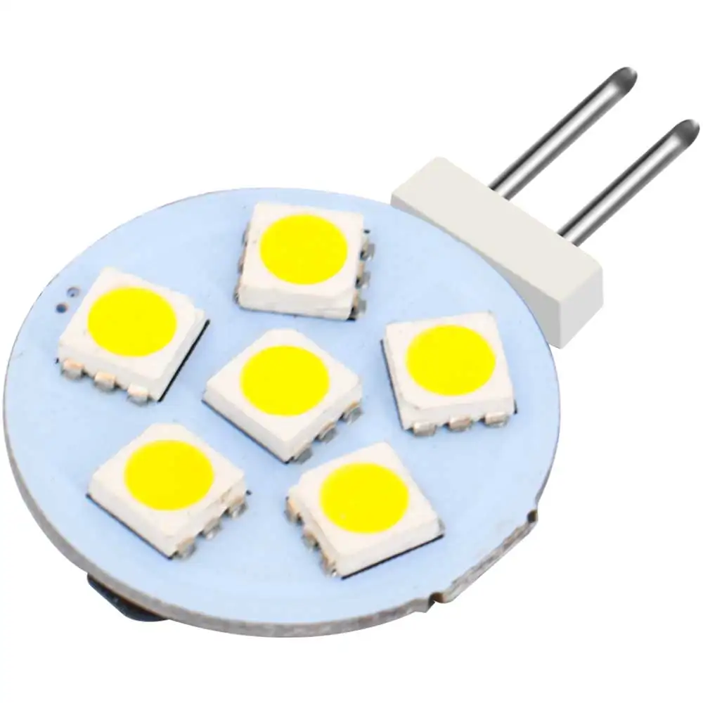 OEM ODM 10-30V 58LM G4 5050 6SMD Led Bulb Marine Housing Light White Amber Camper Lamp DJ225