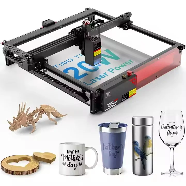 Twotrees Ts2 20 Вт Мини Diy все материалы 3D диодный лазерный гравировальный принтер для стекла корпуса коробки