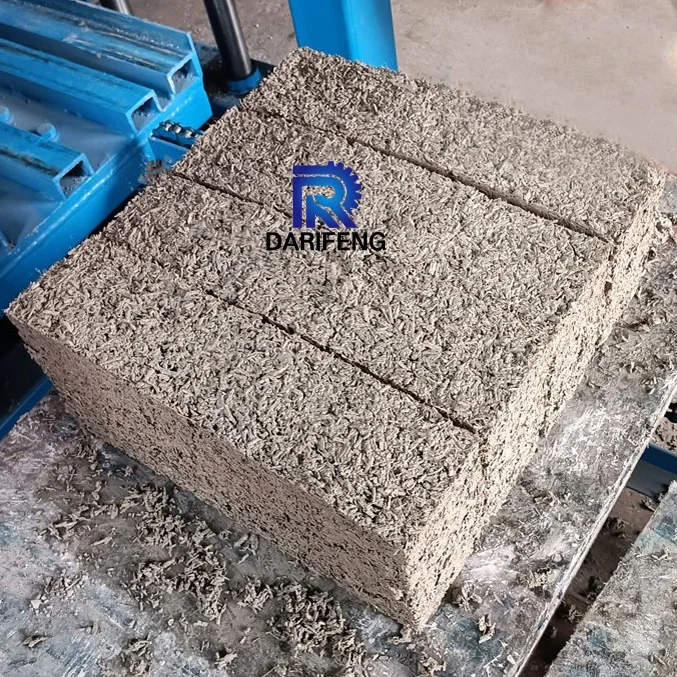 QT6-15 600x200x200mm Hempcrete brick building automatic hemp block making machine
