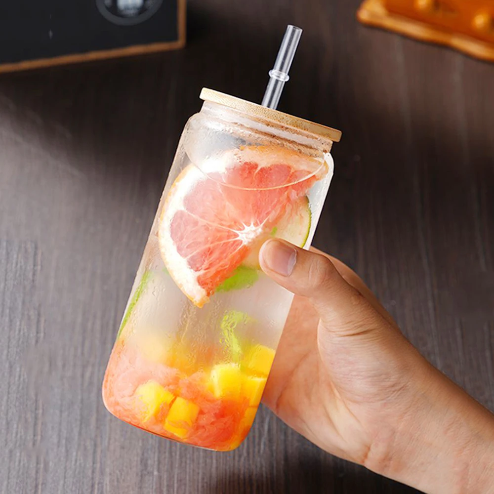 Factory Outlet 360 Ml 500 Ml Monolayer European Style Tea Cups Travel Mug Glass Mason Jar