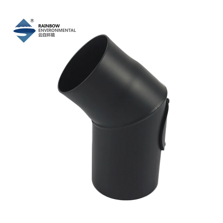 Customized black   carbon steel 45 degree elbow with cleaning door for wood stove  pipe