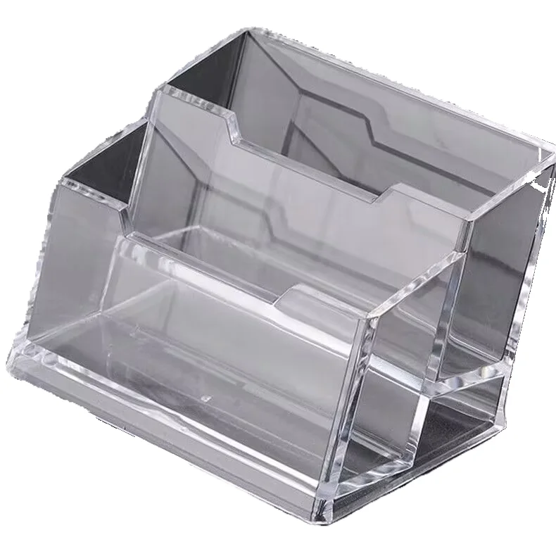 Office desktop card holder Two-layer business card storage box