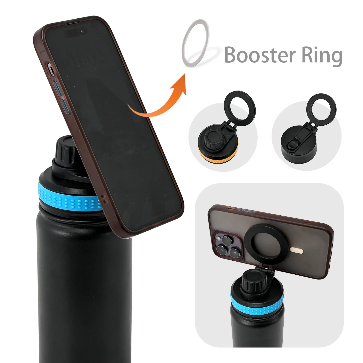 Hot 32oz Vacuum Flask With Spout Lid Thermal Hot & Cold Blue Water Bottle Wide Mouth BPA Free Sport Travel Water Bottle