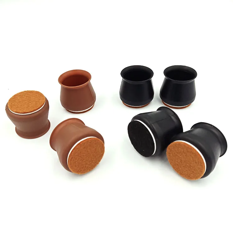 Chair Leg Caps With Felt Chair Leg Protectors For Hardwood Floors Round or Square Silicone Chair Leg Floor Protectors