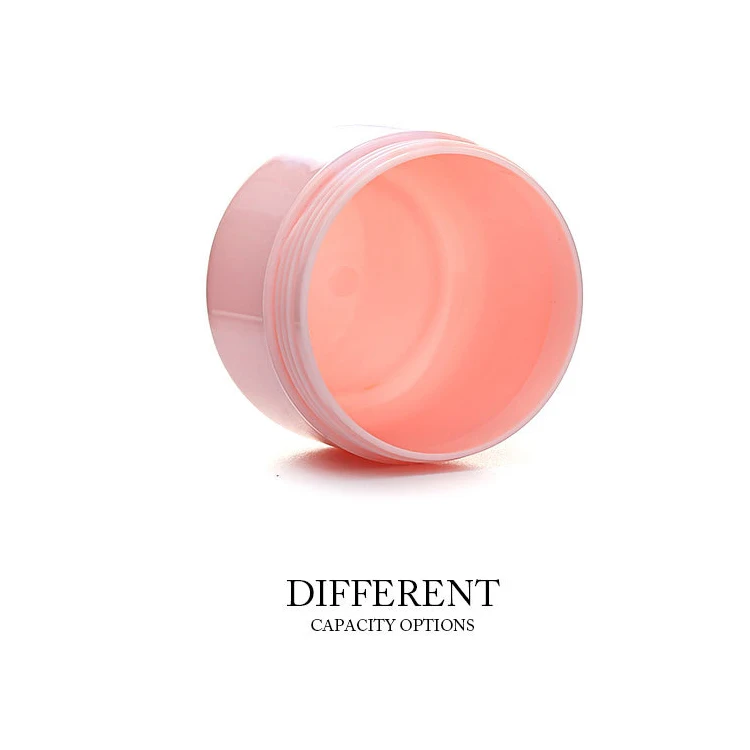 20g 50g 100g cosmetics packaging container Pink green white transparent yellow colourful cream jar with lid plastic cosmetic jar