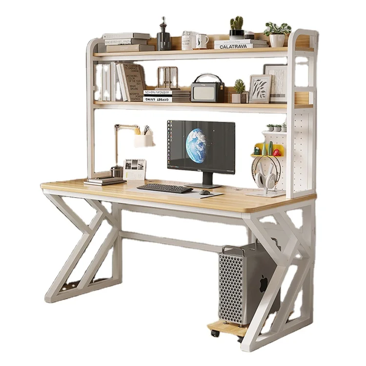 Wholesale Large Desktop Computer Table Desk Home Bedroom with Bookshelf Student Writing Learning PC Desk
