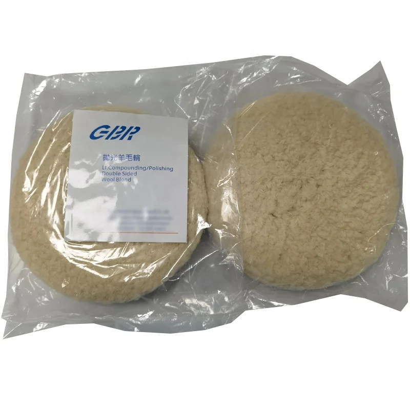Automobile Polishing Pads, 7.5 Inch Double Sided Buffing Balls GBR Series Wool Polishing Discs for FRP Boat Mold