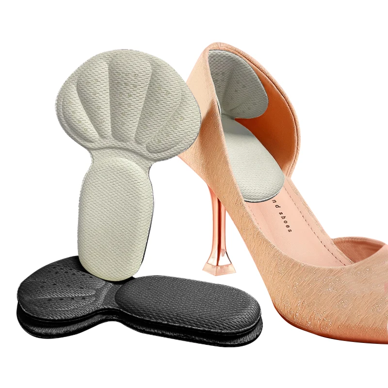2 In 1 T Shape 5D Heel Patch With Cushion Foot Comfort Protector Heel Grips Liner Sticker Anti-Slip Pad