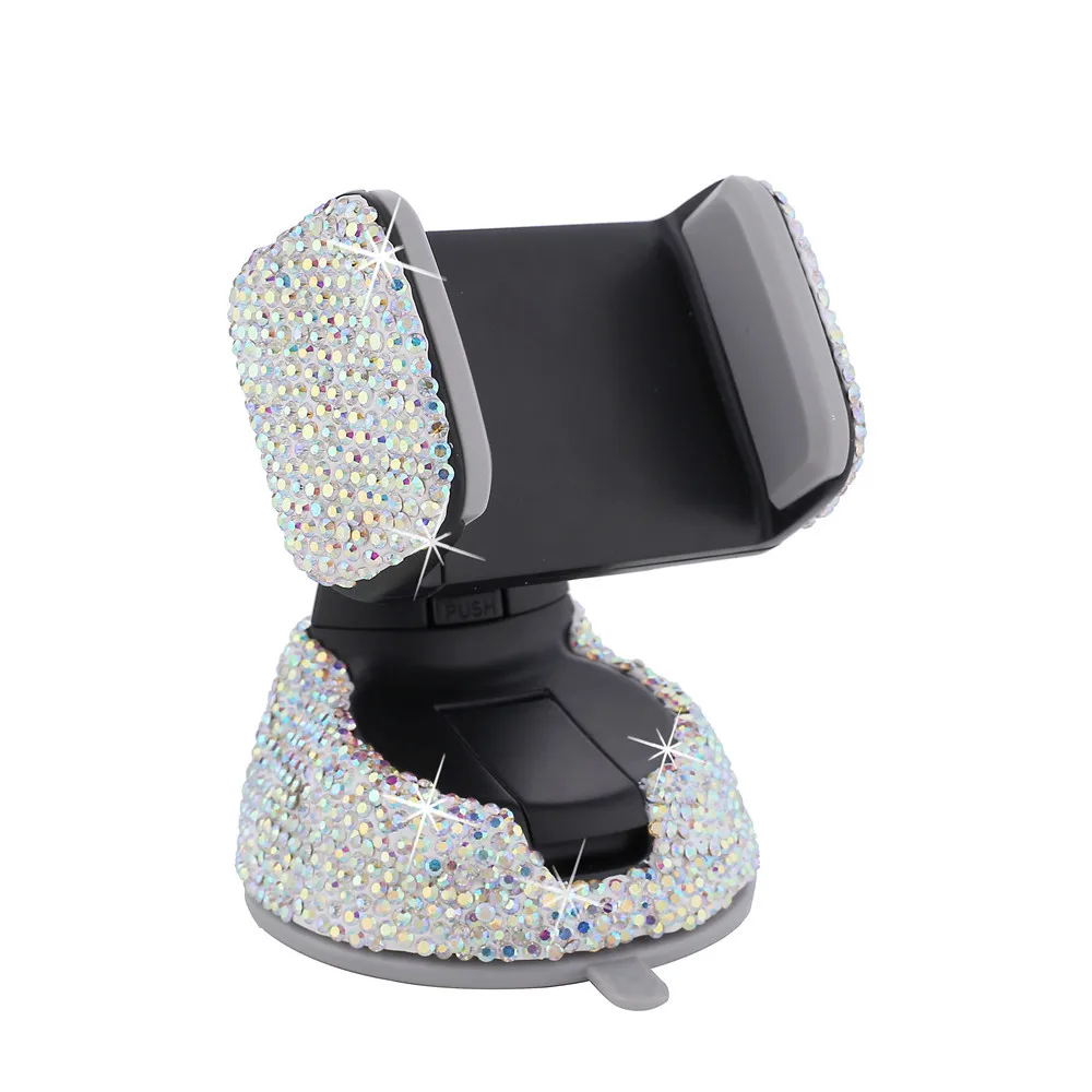 Роскошные Универсальный Автомобильный держатель для телефона с бриллиантами держатель навигации Кронштейн для мобильного телефона для iPhone Samsung Huawei