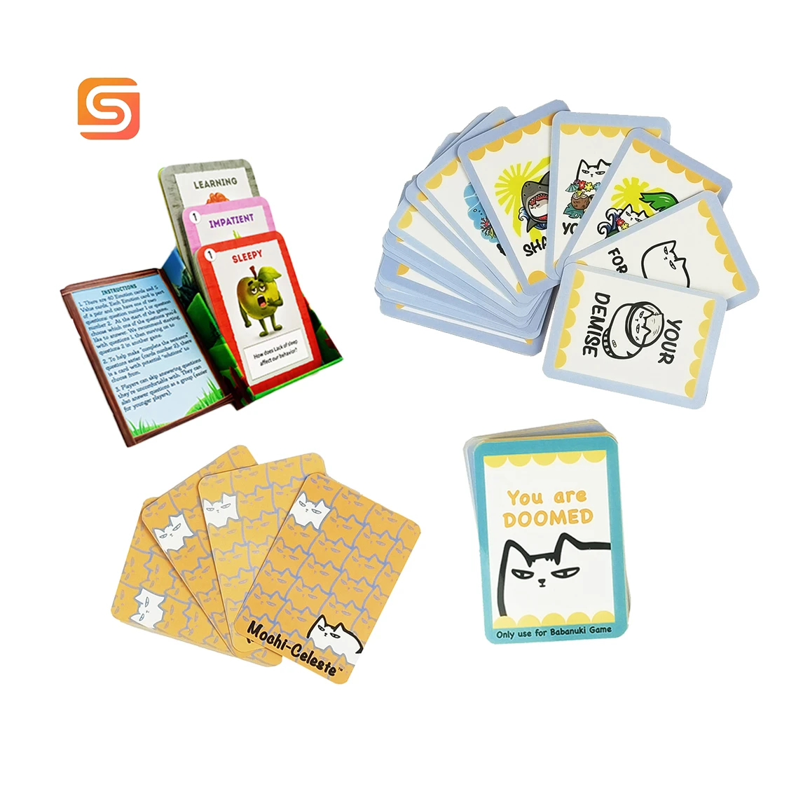 Custom Printing Waterproof Sublimation Playing Card With Box Front And Back Logo Gold Paper Flash Playing Game Card For Adults