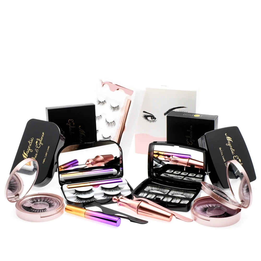 private label 5 magnet lashes pink magnetic eyeliner mink magnetic lashes bulk milan magnetic eyelashes micro magnets for lashes