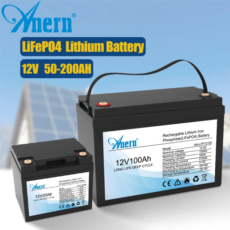 Solar Energy Lifepo4 Lithium Ion Battery 12v 100ah for solar system