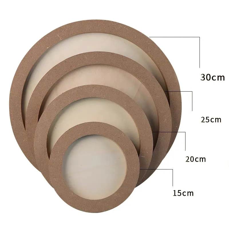 Customized Size Round circle Sand tray clay frame Home Decor MDF Photo Frame Decor gift interactive diy Creative frame for kids