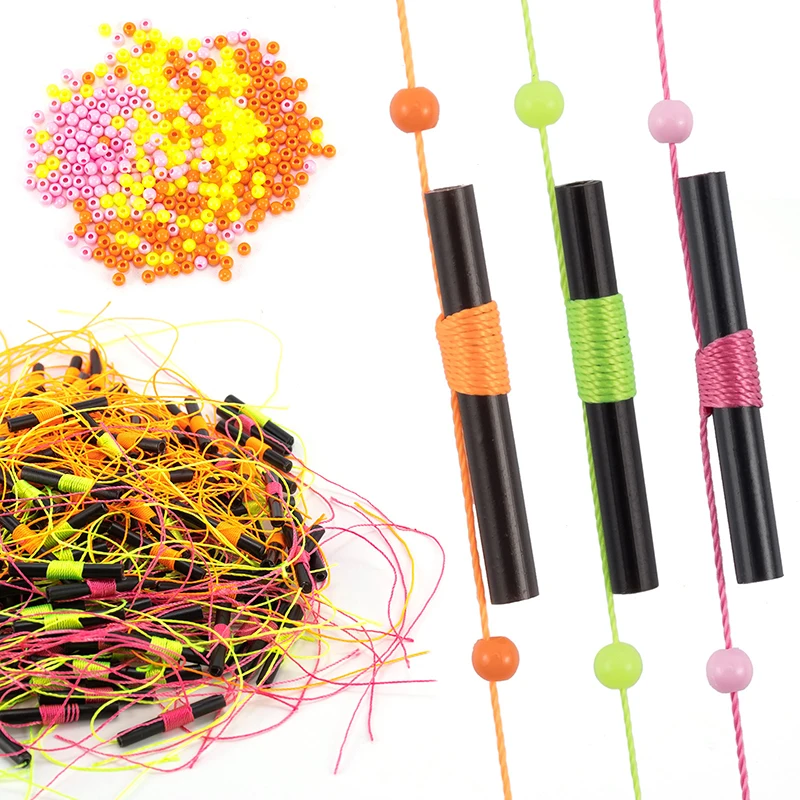 Slip Bobber Stops with Beads 100PCS Fishing Stop Knot for Fishing Line