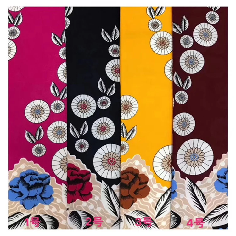 Printed rayon 50 meter rayon printed woven fabric 2020 for garment dress