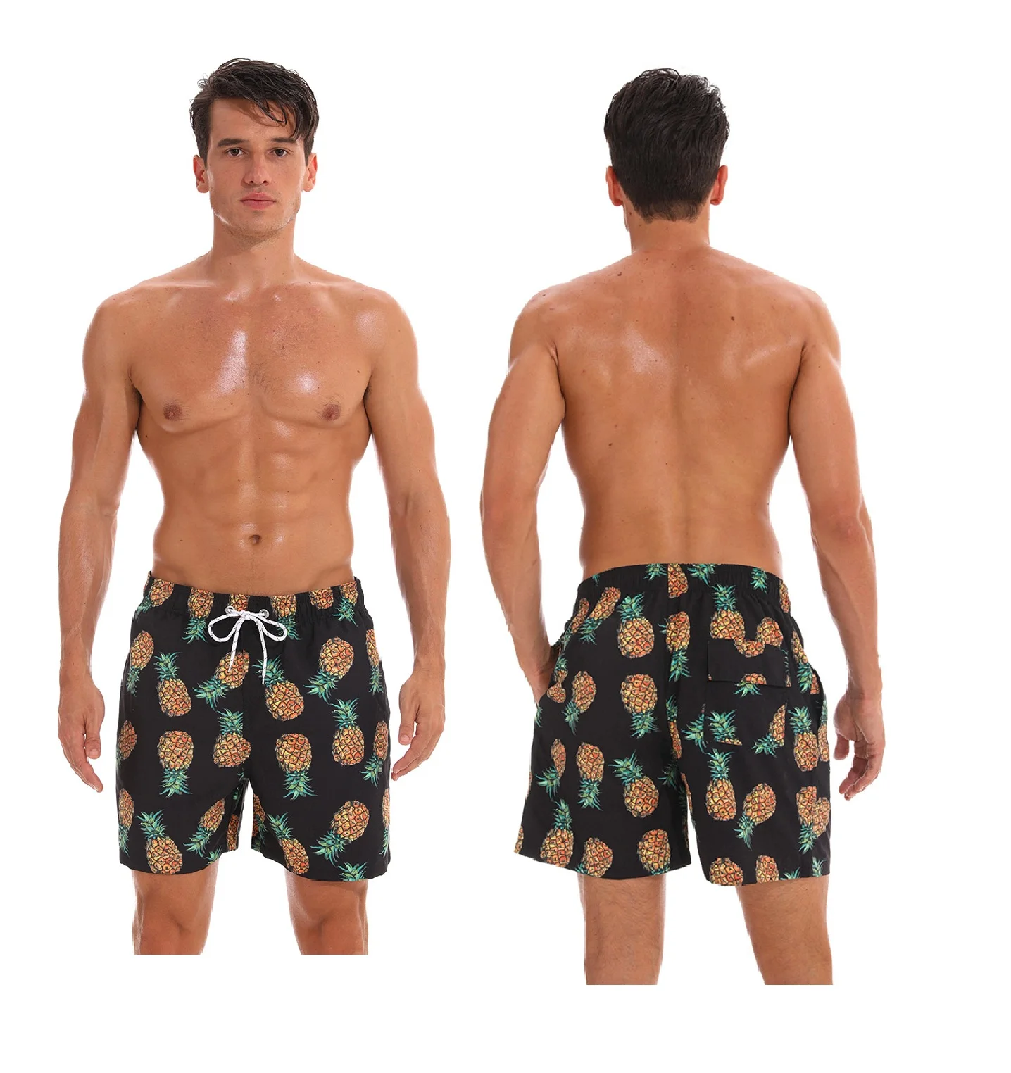 US European Size Swim Board Shorts Elastic Waist Design Your Own Logo Custom Design Beach Gym Men Trunks