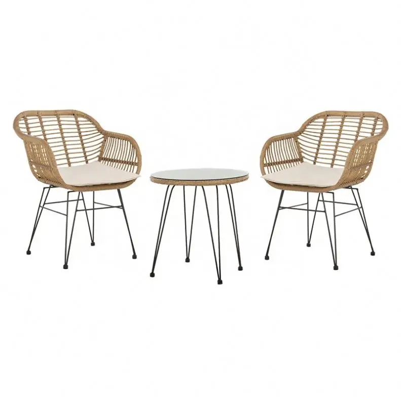 Wholesale Rattan Table And Chairs Garden Furniture Outdoor Leisure Wicker  Chair And Table Set