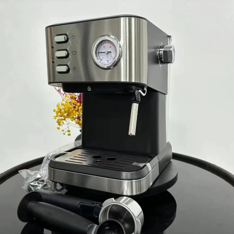 Nice & Simple 20Bar semi-automatic Espresso Maker with high-pressure steam Stainless Steel Household Coffee Machine