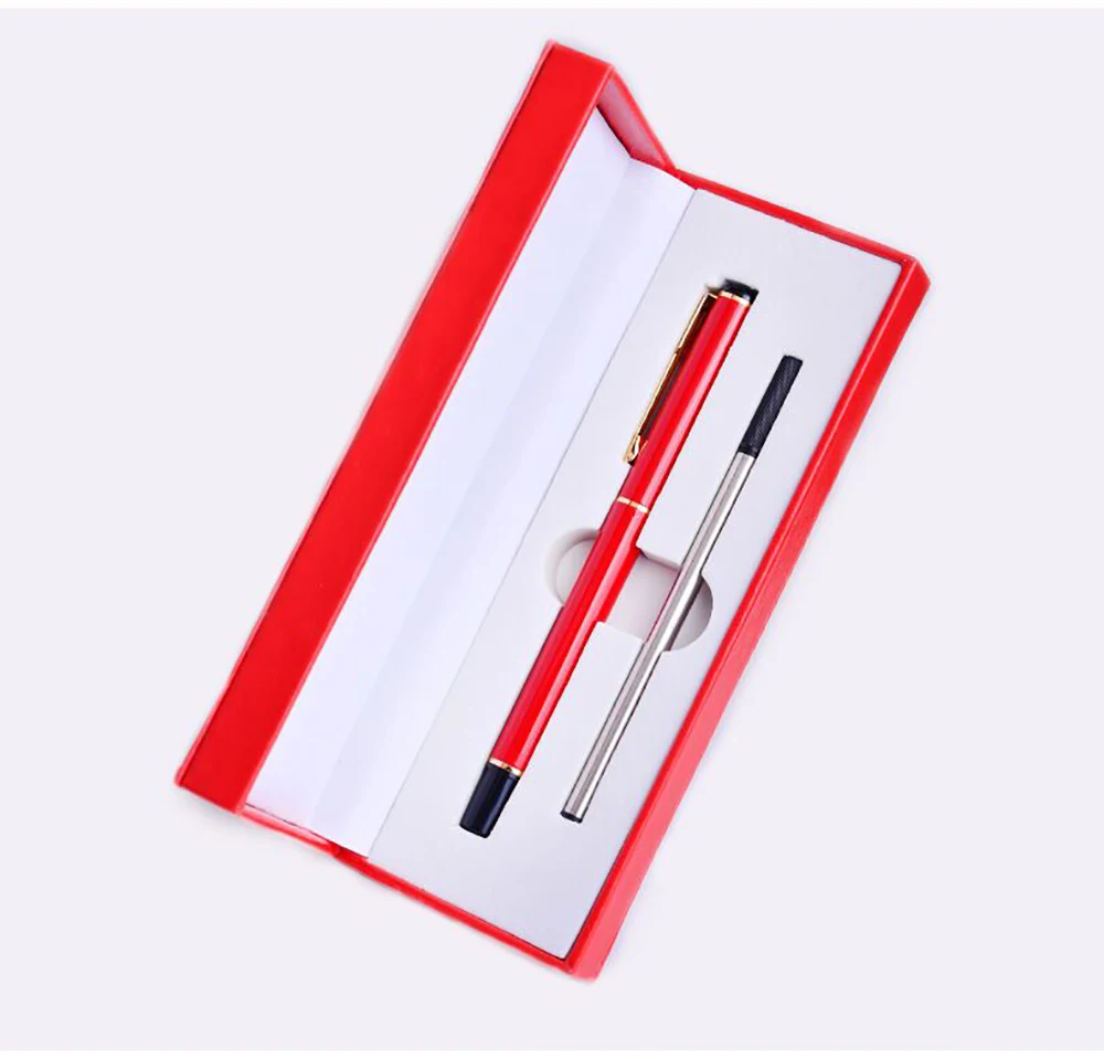 High-grade Stainless Steel Metal Pen Ballpoint Pen In Gift Box Set with Box and Core Can Be Customized