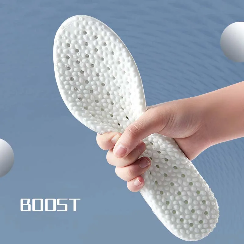 Customize TPU Popcorn Shoes Insole Sports Shock Absorption Basketball Breathable Elastic Soft Shoe Insoles