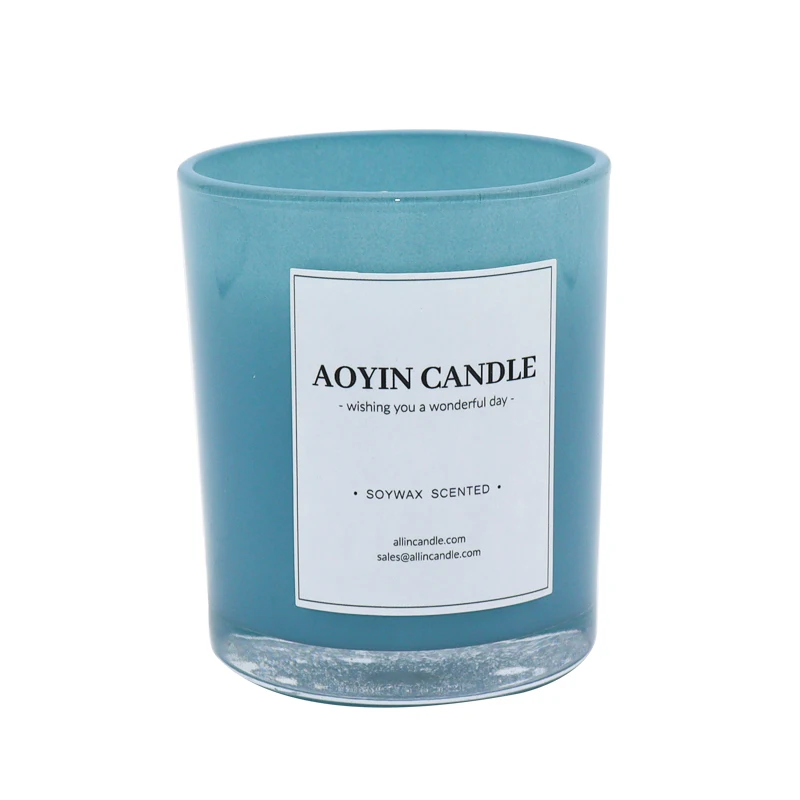 Оптовая продажа свечи из соевого воска роскошная Ароматизированная стеклянная банка свеча с логотипом собственной торговой марки рождественские для подарка