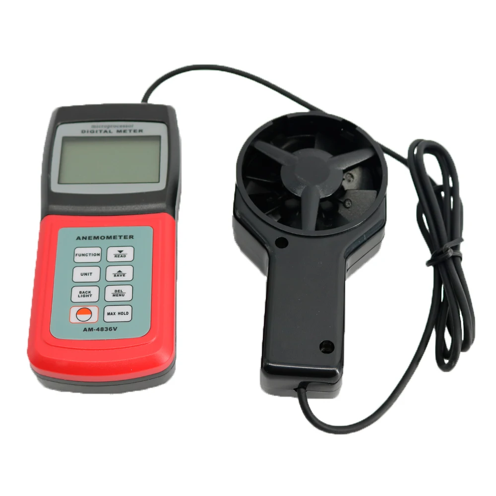AM-4836V Digital Anemometer Wind Speed Tester Air Velocity Meter Air Flow Gauge AM4836V