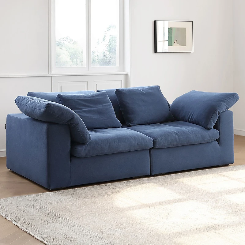 WESOME Italian 4+1 Seater Luxury American Corner Modular Sectional Sofa Set Furniture Couch For Living Room