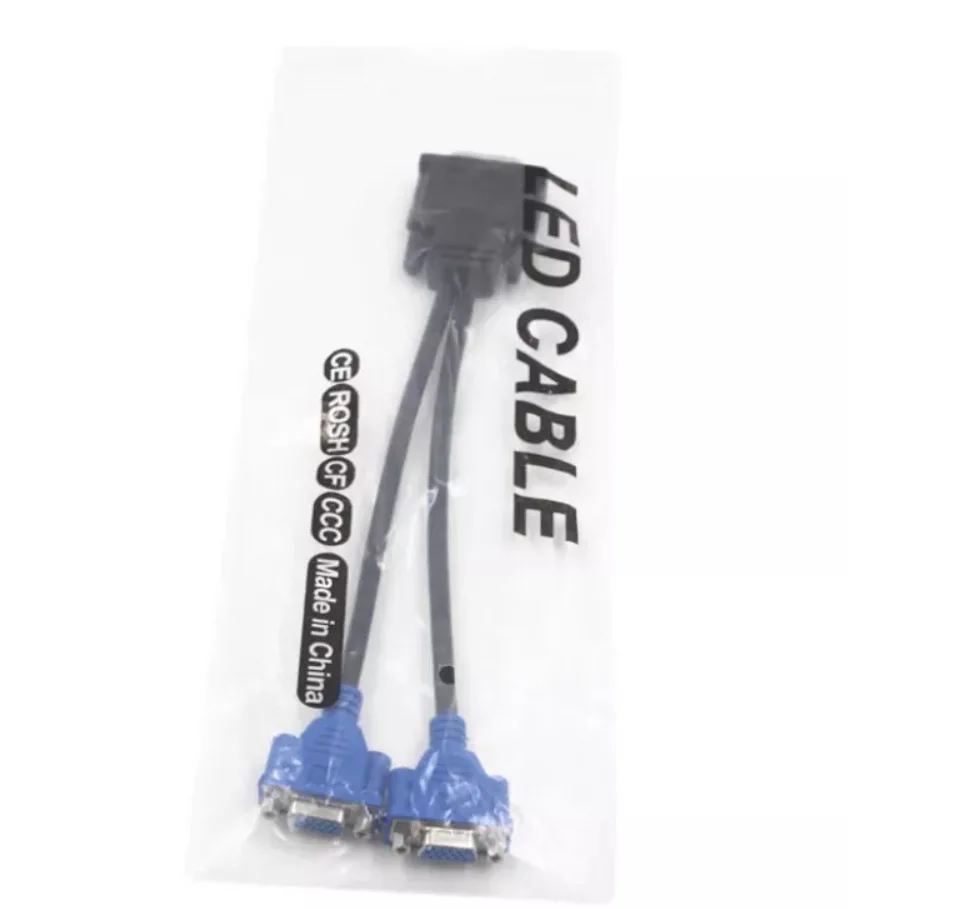 dual vga adapter cable graphics card DVI one divided into two dual screen display Dual plug computer adapter cable