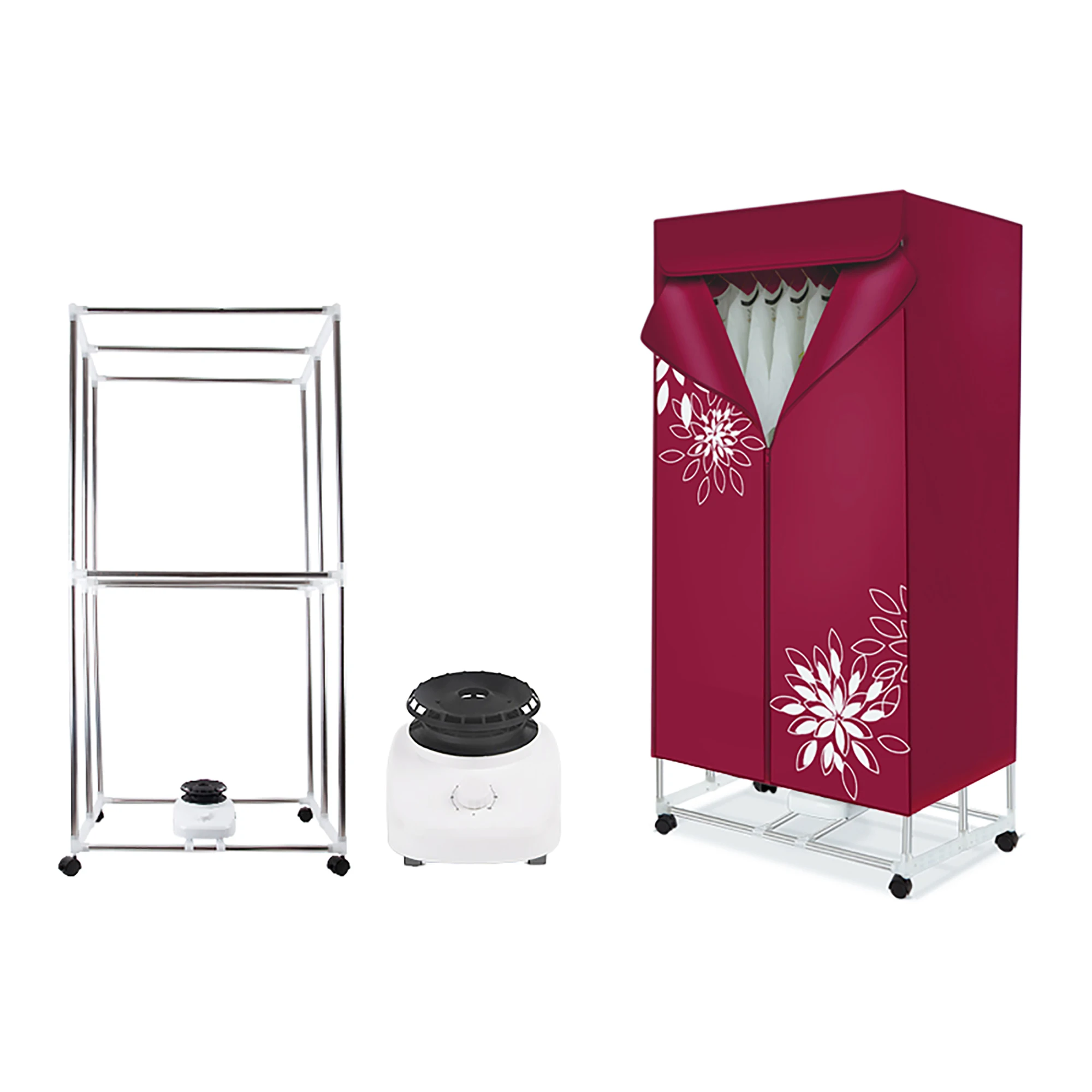 
 Бытовая сушилка для одежды, маленький бытовой двухслойный складной шкаф для сушки теплого воздуха с функцией таймера и быстрой сушки  