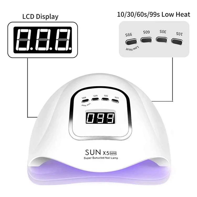 150W White Nail Dryer For Manicure Nails Art Tool For Quick Drying All Gel Polish Hybrid Varnish UV LED Nail Lamp