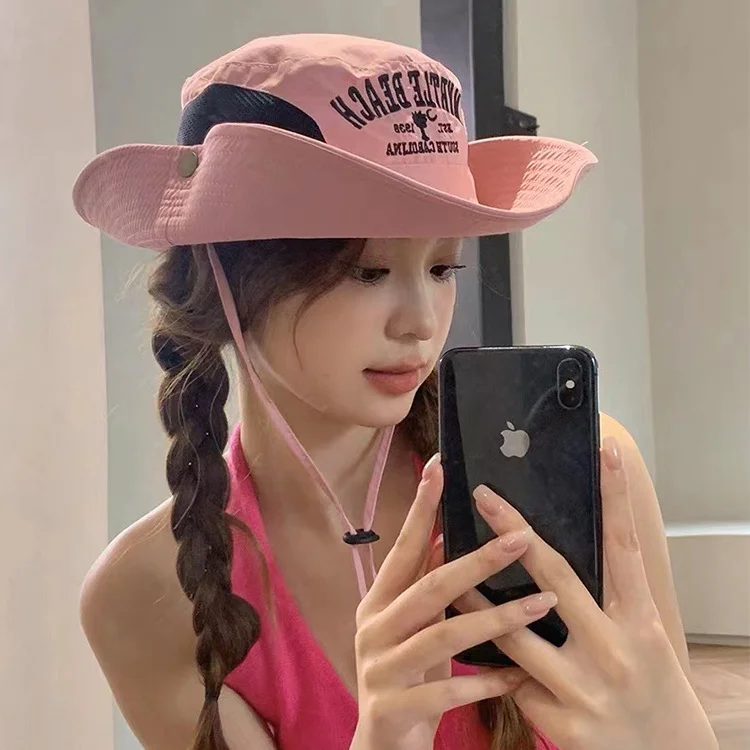 Wholesale embroidery fishing hat unisex breathable adult customized fishing hat customized logo bucket hat