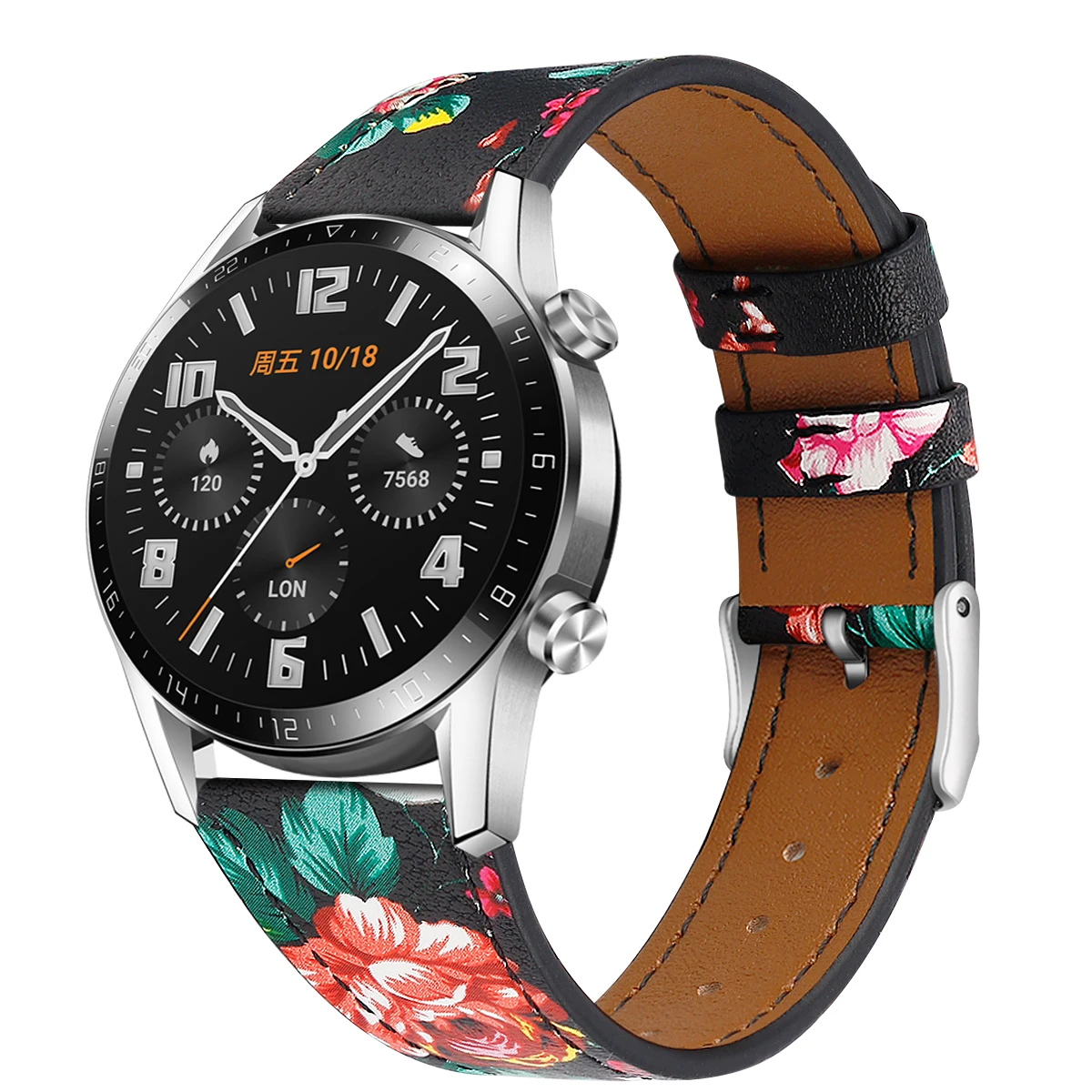 
Watch Band Replacement Strap Leather Watch Band for Huawei GT2 Elegant Watch Strap 22mm 