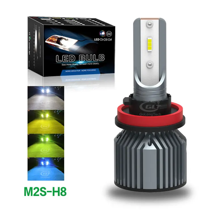 Желтый лимонный Ледяной Синий M2S 50 Вт Golongtech 20000lm Противотуманные фары светодиодные фары C6 H8 Автомобильные противотуманные фары