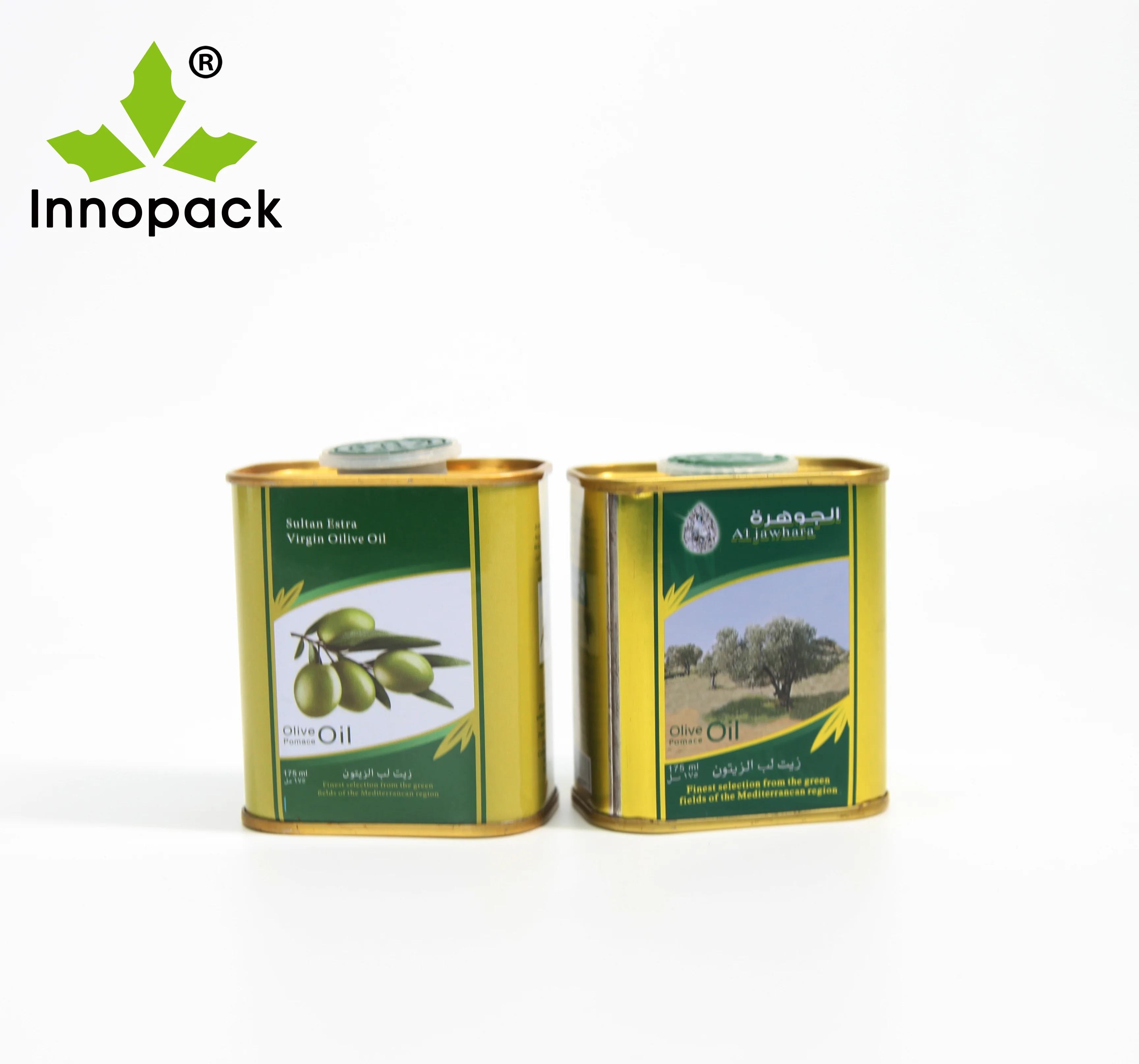 Wholesale Custom print olive oil tin cans 100ml 1 liter cooking oil tin containers 1 gallon oil tin can packing